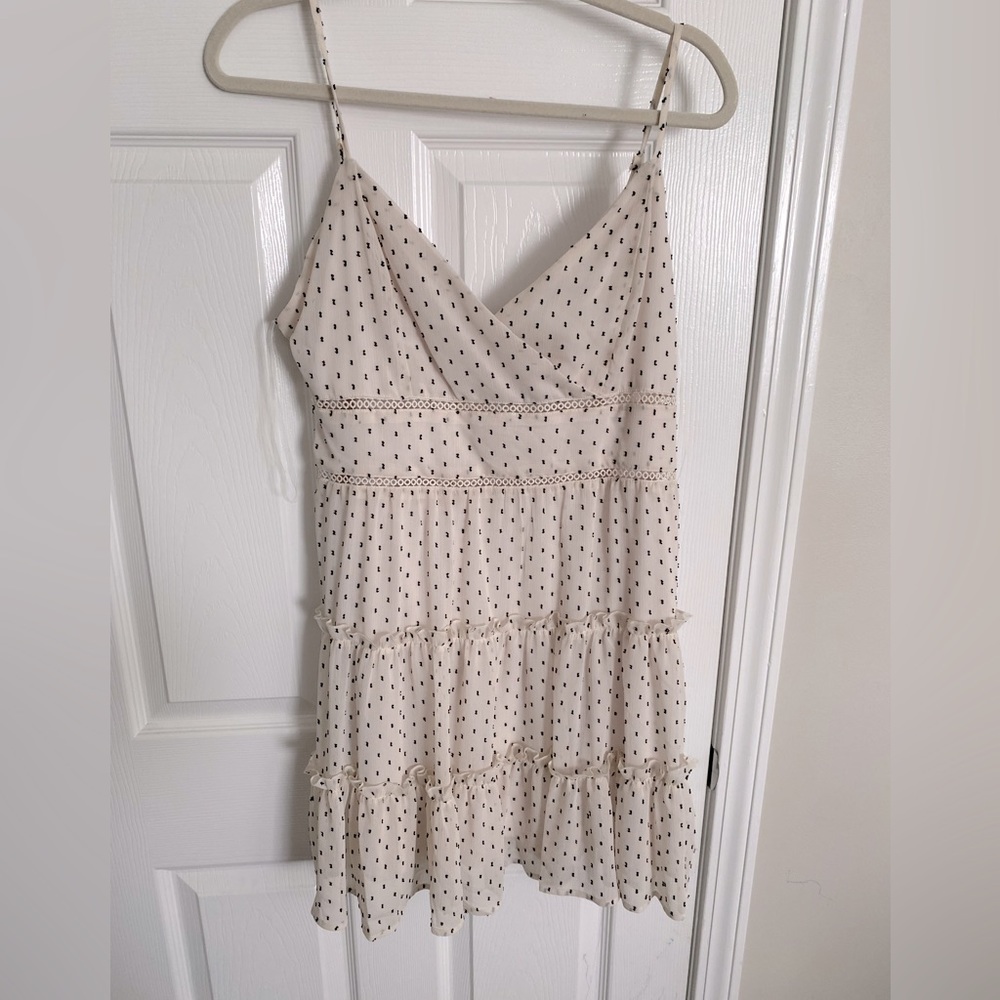 Off white polka dot dress